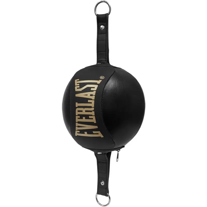 Elite Double-End Punching Bag - Boxing Training Equipment for Beginner to Mid-Level, Built to Last, with Zipper-Accessible Latex Bladder, Rivet Straps for Martial Arts Practice