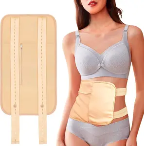 Castor Oil Pack Wrap, Castor Oil Wrap for Stomach, Adjustable Waist Control Shapewear Top, Plus Size Waist Trainer Vest,  Liver Detox, Belly & Entire Body, Hot/Cold Compress Pads, Adhesive-Free Pads for Liver, Stomach Relief Womenswear Compression