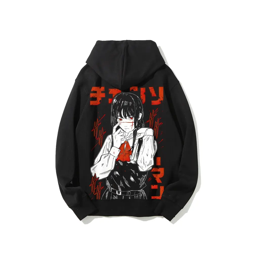 Yoru CSM hoodie, a fun anime reference hoodie, an Asa Mitaka manga hoodie, Japanese otaku street wear, unisex printed top, cool anime clothing gift, Chainsaw Man fan Christmas outfit.