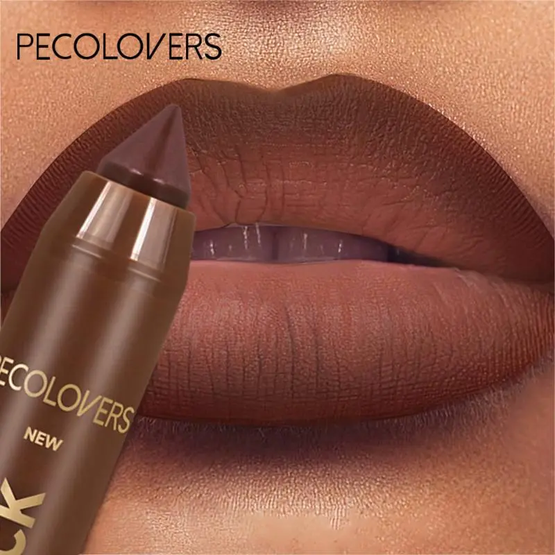 1pc Matte Lip Liner & Lipstick, Lipliner, Lip Liner Pencil, Silky Texture, All-Day Moisturizing, Waterproof Sweat-Resistant No Smudge No Stick, Easy Lip Shaping & Contouring, Retractable Portable Stick, Beauty Enthusiasts, Stage Makeup