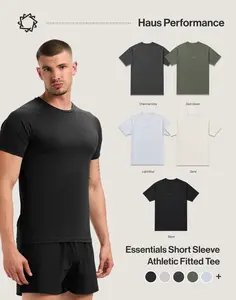 Haus | Essentials Short Sleeve Athletic Fitted Tee