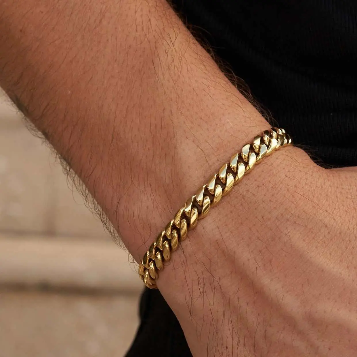 GLD 8mm Miami Cuban Link Bracelet in Yellow Gold - Perfect Gift #TikTokShopBackToSchool