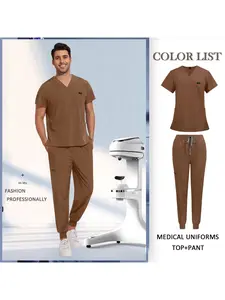 Lightweight Men’s Scrub Set, Breathable & Sweat-Wicking Fabric, Ideal Work Uniform for Doctors, Nurses and SPA Professionals