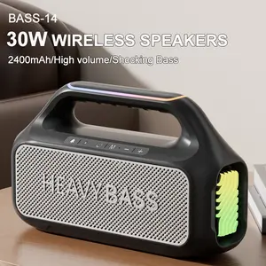 Heavy Bass Wireless Speakers, Portable Outdoor Audio, High Sound Quality, RGB Light, TWS Dual Pairing, 2400mah Battery, TF/USB Compatible