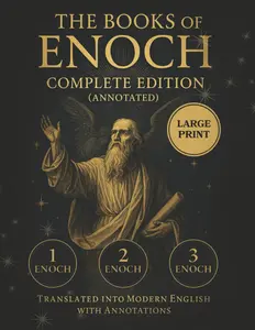 The Books of Enoch Complete Edition - LARGE PRINT (Annotated): 1 Enoch, 2 Enoch, and 3 Enoch Translated into Modern English with Annotations Paperback – Large Print