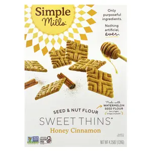 Simple Mills Seed & Nut Flour, Sweet Thins®, Honey Cinnamon, 4.25 oz (120 g)