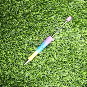 16 Character topper, plastic, refillable, beaded pen.