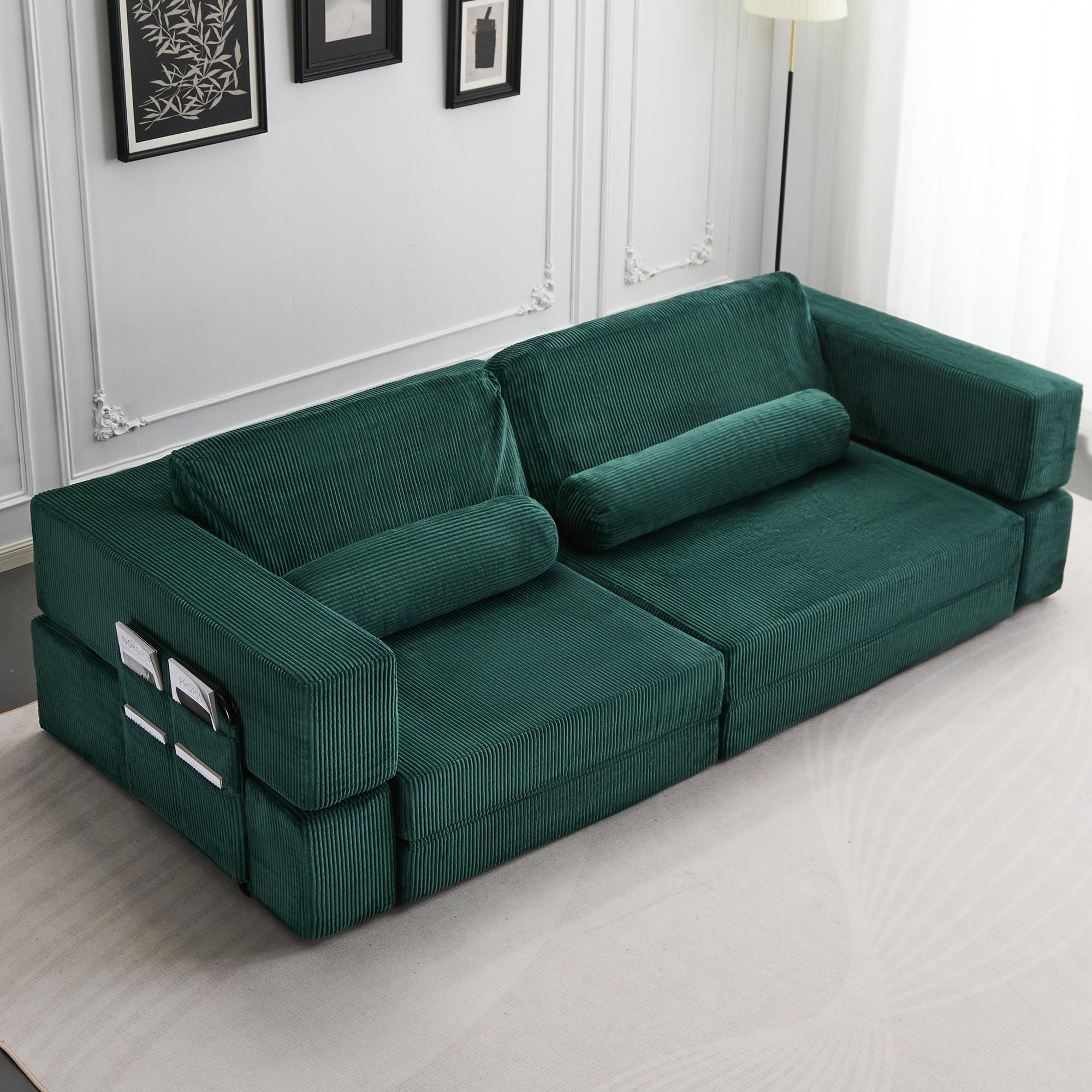 QAK 107'' Oversized Foldable Castle Sofa Modular PlayCouch for Living Room & Bedroom Instant Expansion Comfortable & Creative Design Furniture Seater QAK 107'' Oversized Foldable Castle Sofa Modular PlayCouch for Living Room & Bedroom Instant Expansion Comfortable & Creative Design Furniture Seater