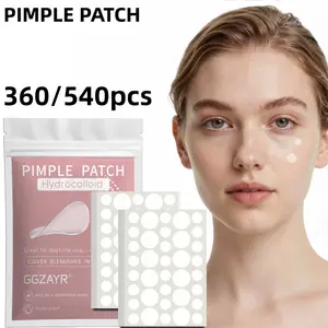 360/540pcs Hydrocolloid Acne Patches Set, Blemish Barrier Patches, Spot Cover Stickers with Salicylic Acid, Tea Tree & Calendula Extracts, Blemish Relief Care, Breathable & Ultra-Thin, Multi-Size Mix, All Skin Types, Day & Night Use, Travel Friendly
