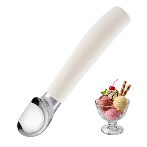 Heated Ice Cream Scoop for Mom, Rechargeable Electric Scooper, 2600mAh, Ergonomic Anti Slip Silicone Handle, Aluminum Alloy, IP67 Waterproof, LED Indicator, 2 Oz Capacity, USB Charging, Hand Wash Only