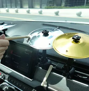 2 Pack Car Cymbal Air Vent Mounted,  Mini Drum Crash Cymbal for Endless Rhythmic Fun on the Road Music Lover Gift