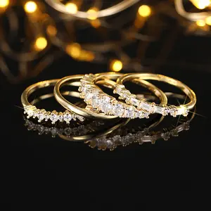 4pcs/Set Stackable Rings Set Minimalist Thumb Everyday Ring Statement Promise Wedding Bands Engagement Rings For Women Teen Girls Jewelry Gifts