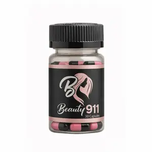 Beauty 911 | Daily Beauty Support Capsules | Hair, Skin & Nails Formula (30 Capsules) Edible Natural Supplement Fitness Organic