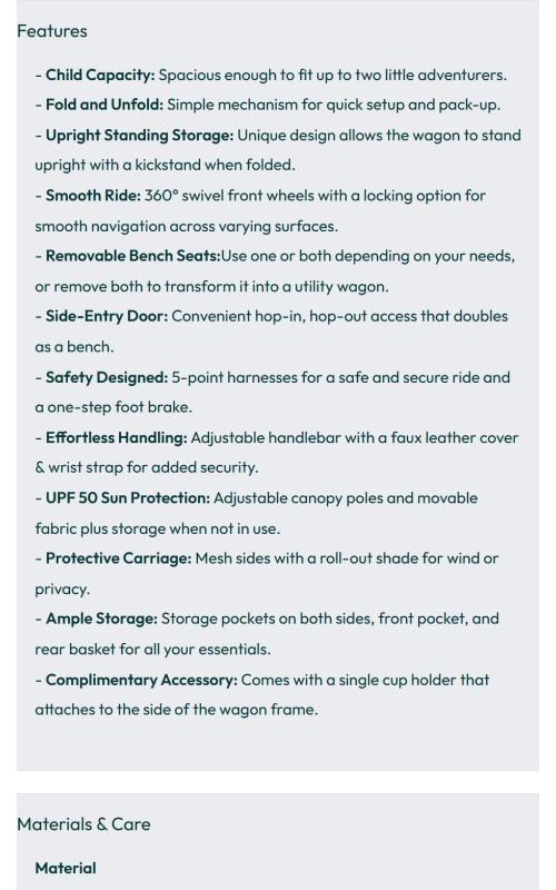 L2 Stroller Wagon (2 Seater)