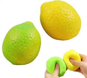 2026 Crunchy Squishy Lemon-Lime Green Fruit Fidget Toy, Crispy Bead-Filled ASMR Squeeze Item for Desk Sensory Play & Gifting (Stress Relief Novelty Product)