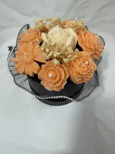 Bouquet de flores de cera.
