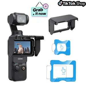 Omoton Foldable Screen Sunshade Case for DJI Osmo Pocket 3 Camera Bundle - Includes Anti-Glare Screen Protector, Sun Hood for Outdoor Shooting Accessories