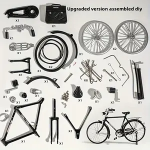 DIY Retro Vintage Bicycle Model Kit - Assemble-and-Glide Mountain Bike, Collectible Mini Gifts, Festive & Party Supplies