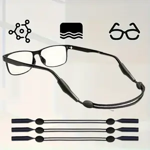 Adjustable Sunglasses Holder Strap, 3 Counts/set Anti-slip Eyeglasses Holder Strap, Tennis Sports Eyeglasses Holder Strap for Outdoor Sports