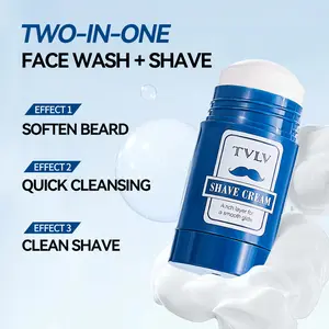 Men's Refreshing Shaving Cream, Gentle Exfoliating Formula for Face & Beard Hair Removal, Non-Irritating Daily Use Grooming Essential