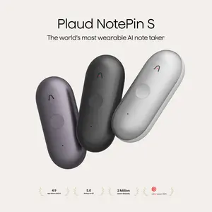 Plaud NotePin / NotePin S Wearable AI Voice Recorder, One-Touch Clip Recording, AI Transcription for Meetings, Interviews & Daily Work, Useful Gadget & Gift for Him or Her