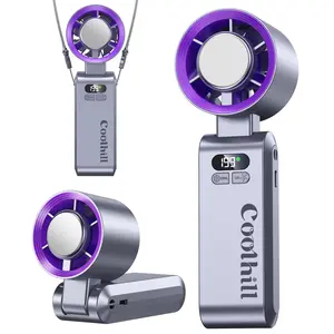 Coolhill Portable Turbo Fan with Ice Cooler 5500mAh Rechargeable Personal Fan 199 Wind Speeds for Travel Outdoor Office