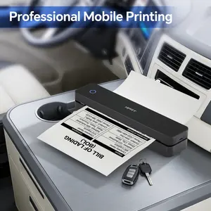 Portable Thermal Bluetooth Wireless Printer for Travel – Inkless Printer Supports 8.5"x11" US Letter, Compatible with iOS, Android, Laptop, Ideal for Truck Drivers, Shipping Documents