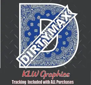 Dirtymax Duramax D Blue Print Full Color Decal Sticker Turbo Diesel Truck 6.6 3.0 Crew Cab