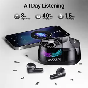 2025 Wireless Induction Audio Bluetooth Speaker, Portable Speaker Bluetooth, 51H Long Playtime, Phone Stand for All iPhone, Android,  Perfect Teen Gift for Outdoor Adventure Party Black Smartphone headphones  audio technica