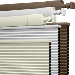 No Drill No Tools Cellular Shades Top Down Bottom Up Honeycomb Blinds Blackout Cordless Window Blinds Easy to Install Cellular Shade for Windows