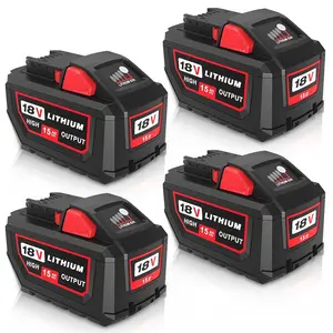 Upgraded to 15000mAh Replacement for Milwaukee 18V Battery Compatible with 48-11-1812 48-11-1860 48-11-1890 48-11-2230 48-11-2830