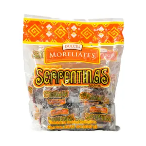 Moreliates Serpentinas Dehydrated Fruit Pulp Strips Wrapped in Tamarind for Sweet and Spicy Flavor Snack Perfect for On-the-Go Snacking