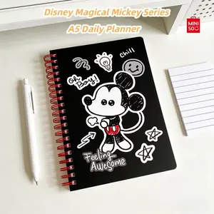 Disney Mickey A5 Productivity Planner Notebook - 72 Pages, Cute Design, Practical Layout, Included Stickers for Schedule & Task Planning | Calendars Planners Great Gift for Office Stationery Users
