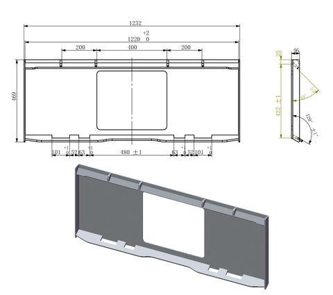 Landy Attachments Skid Steer Heavy Duty Hydraulic Pole Setter Grapple Rock and Pole Claw Attachment