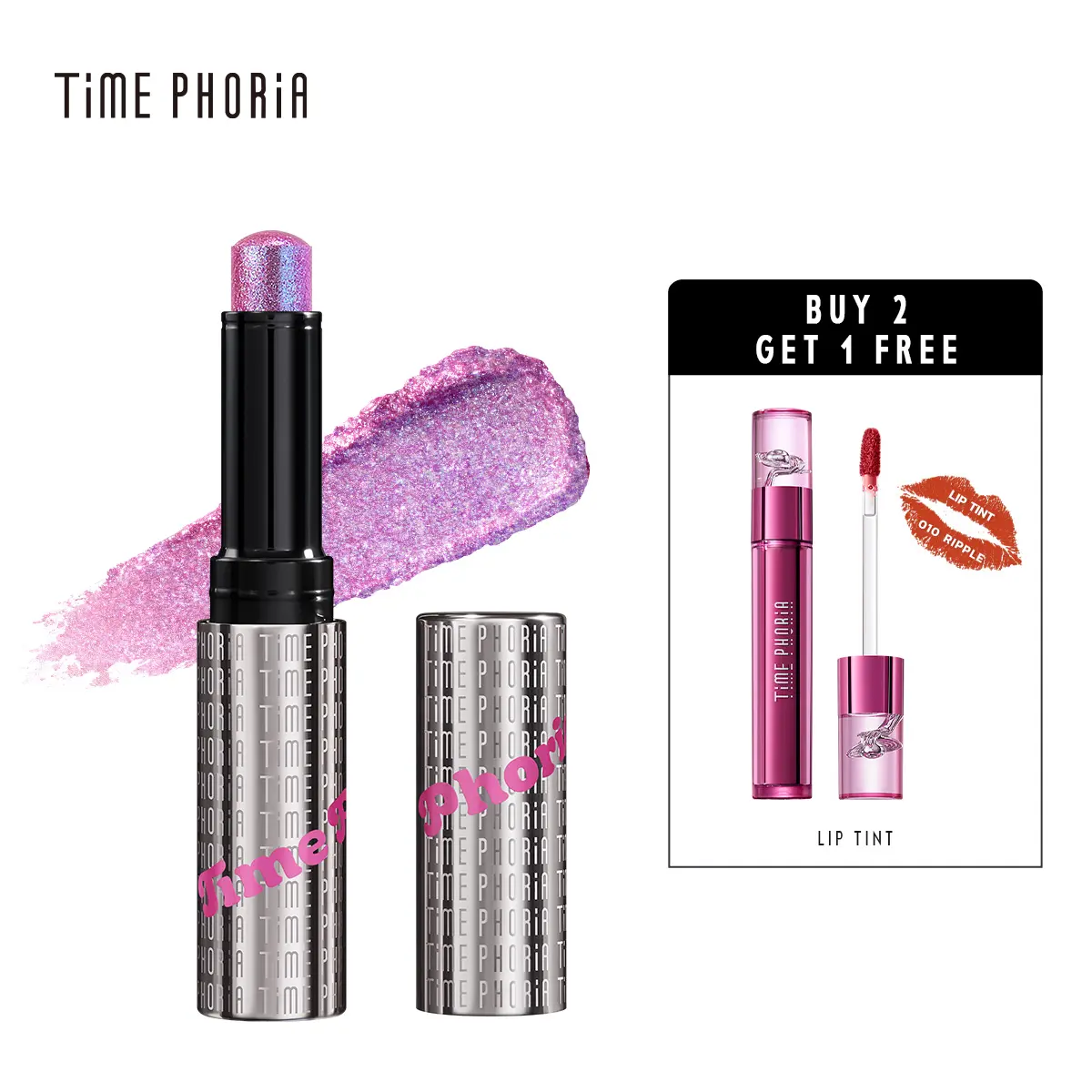[TIMEPHORIA] New Launch Gel Eyeshadow Stick Cosmetic - Glaze, Metallic, Shimmer, Smooth, Blendable for Easy Application, Youthful 3D Luminous Reflection, All-Day Flawless Wear, Comfortable Feel, Versatile Looks, Back to School