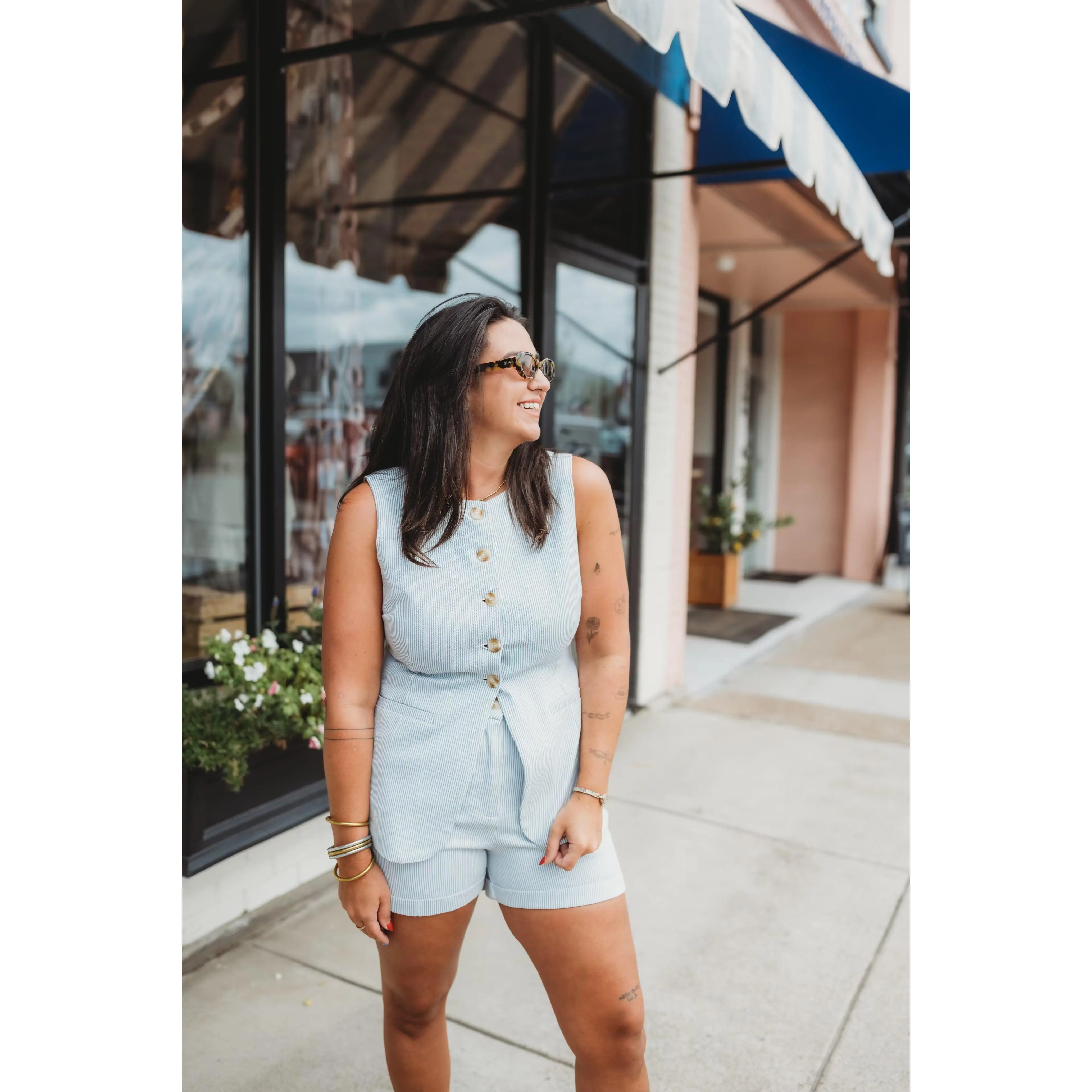 Penelope Pinstripe Vest
