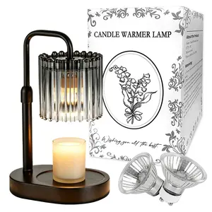 Fragrance Wax Melter Light, Valley Lily Flower Lamp, Adjustable Stand & Timing Control, Comes with 2 Bulbs Supplied, Smokeless Aroma Lamp for Apartment Desktop Bedroom Decor