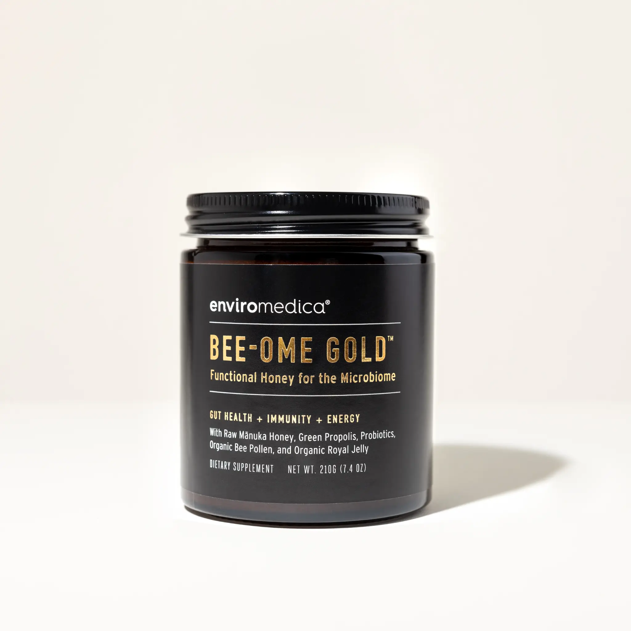 Enviromedica Bee-Ome Gold™ - Functional Honey for the Microbiome with Raw Manuka Honey Green Propolis Probiotics Organic Bee Pollen & Royal Jelly