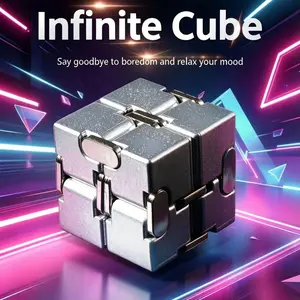 Infinity Cube Stress Relief Toy, Adult Relaxation Puzzle, Plastic Alloy-Like Material, Daily Pressure Release, Fun & Engaging Design
