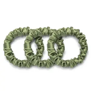 Vegan Silk Mini Scrunchies 3-Pack