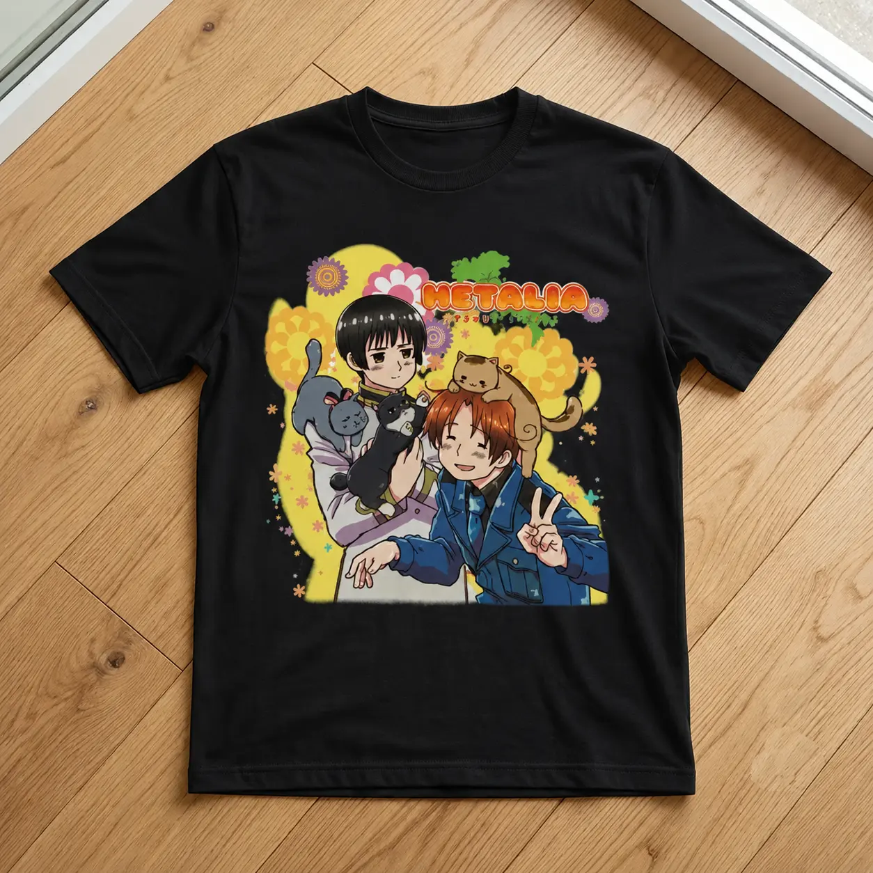 Hetalia Anime T-Shirt  | Cute Character Graphic Tee | Anime Streetwear Y2K