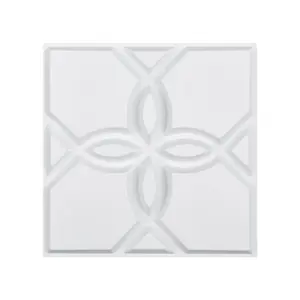 summervibes Self-Adhesive 3D PVC Wall Panels, 33-Pack 11.81x11.81in Minimalist Floral Tiles, 32 Sq. Ft Coverage, Interior Home Decor for Minimalist Bedroom Accent Walls, Matte White