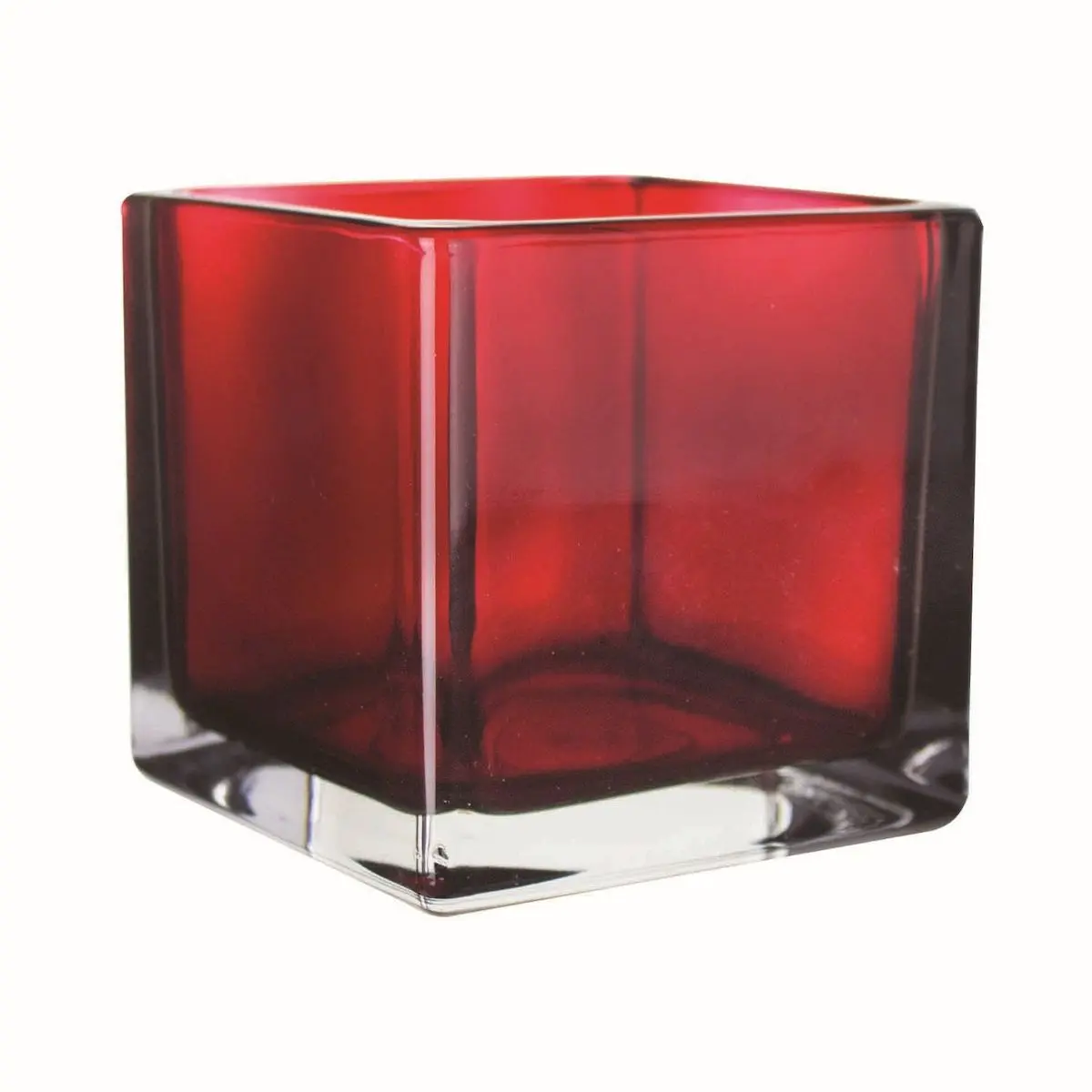 Square Ruby Red 1 Vase