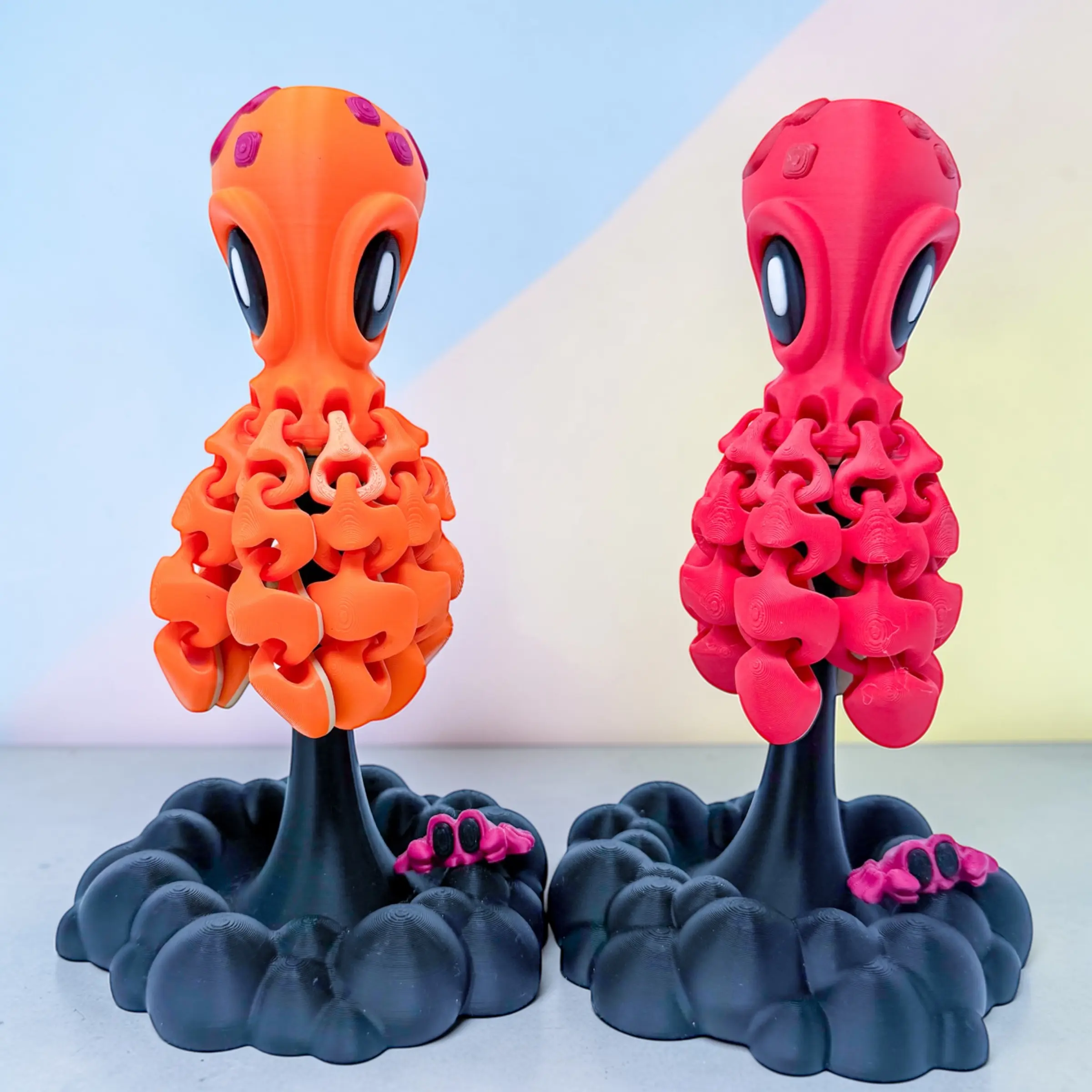 3D Printed Octopus Fridge Magnet - Magical Interactive Fidget Stress Relief Toy, Unique Ocean Gift, Magnetic Tentacle Decor for Office & Kitchen, Stocking Stuffer