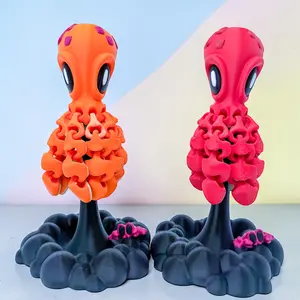 3D Printed Octopus Fridge Magnet - Magical Interactive Fidget Stress Relief Toy, Unique Ocean Gift, Magnetic Tentacle Decor for Office & Kitchen, Stocking Stuffer