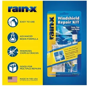 Windshield Repair Kit - Durable Resin Based Repair Kit for Chips and Cracks, Easy to Use, Good for Round Damage Below 1" and Smaller Cracks