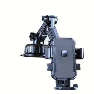 Innovative Mechanical Arm Suction Cup Car Phone Holder, 360° Rotating Dashboard and Windshield Mount with Super Stable Strong Suction Power, Upgraded Adjustable Car Phone Mount Stand with Fixed Base for All Smartphones