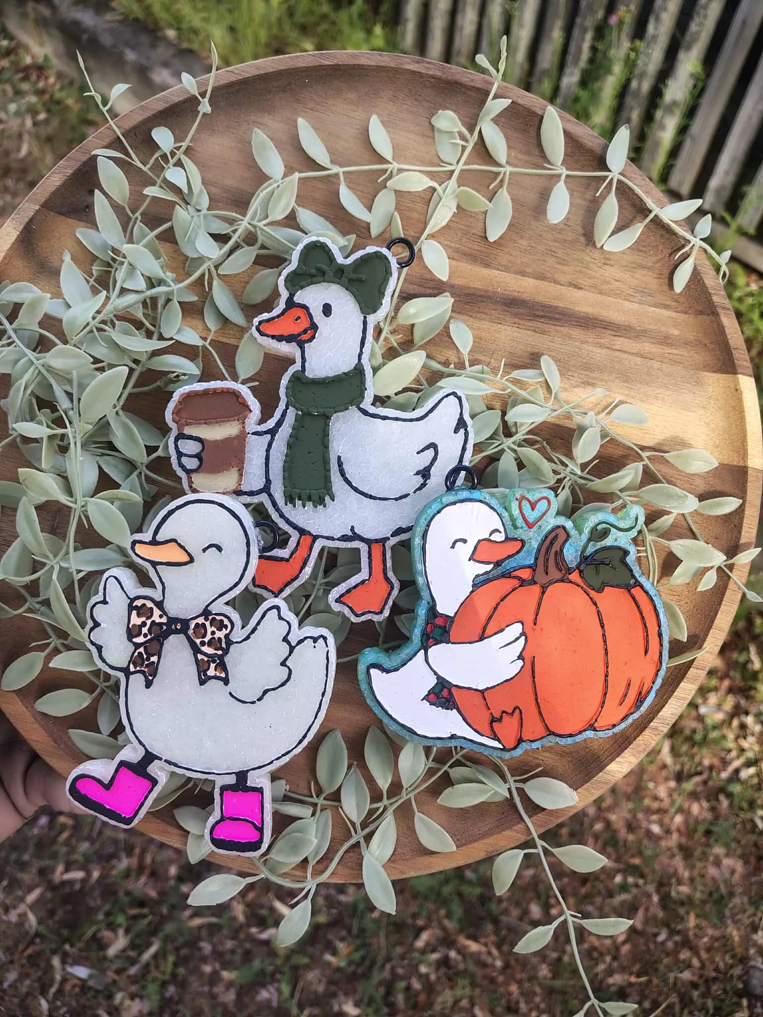 Goose Freshie Car Freshener - Fall Pumpkin, Geese, Duck Design - Interior Accessories for Car, Automotive Fragrance Accessory, Car Fresheners