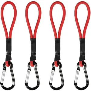 Bungee Cord with Carabiner, 4/8 Counts Durable Carabiner for Canopy Tents, Outdoor Camping Accessories, Multifunctional Camping Portable Elastic Rope, Camping Wind Rope