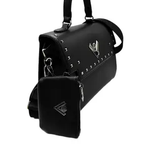 Bougie Leather Bags with Studded Design and Detachable Pouch for Stylish Everyday Use